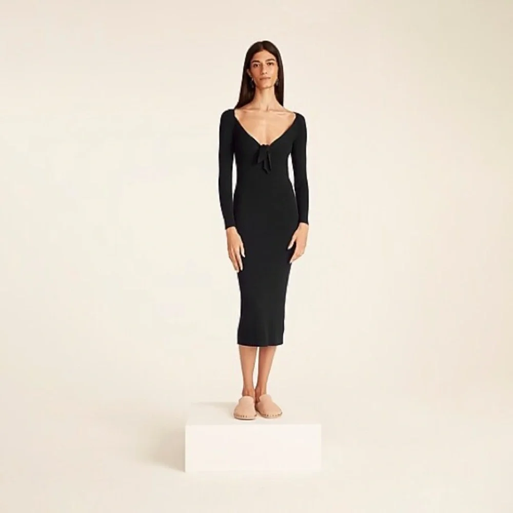 J.Crew Ribbed tie-front sweater-dress